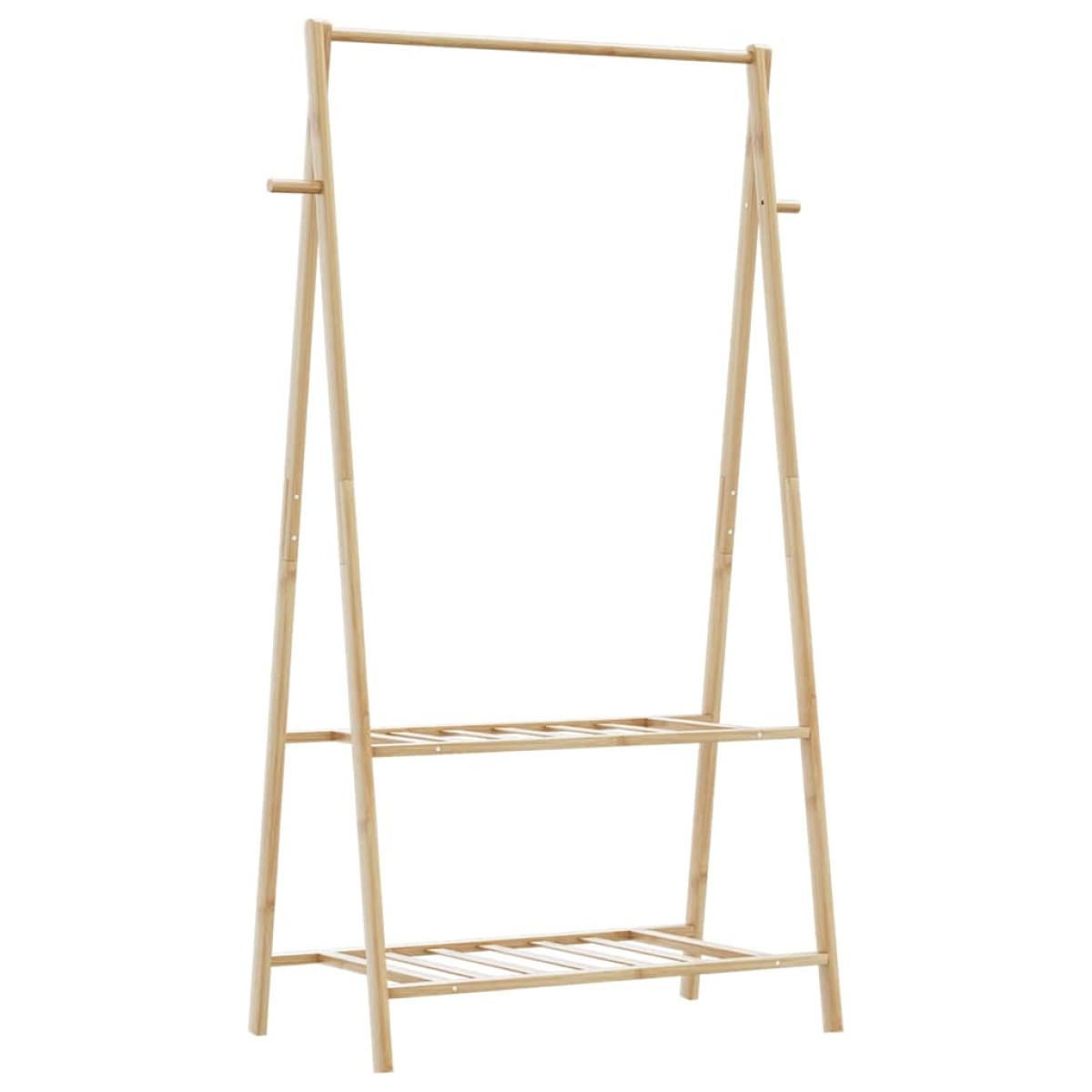 vidaXL Κρεμάστρα Ρούχων με Ράφια 96x45,5x150,5 εκ. Μπαμπού