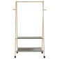 vidaXL Ράφι ρούχων με ράφια και ρόδες 96x45,5x155,5 cm Μπαμπού