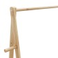 vidaXL Ράφι ρούχων με ράφια και ρόδες 96x45,5x155,5 cm Μπαμπού