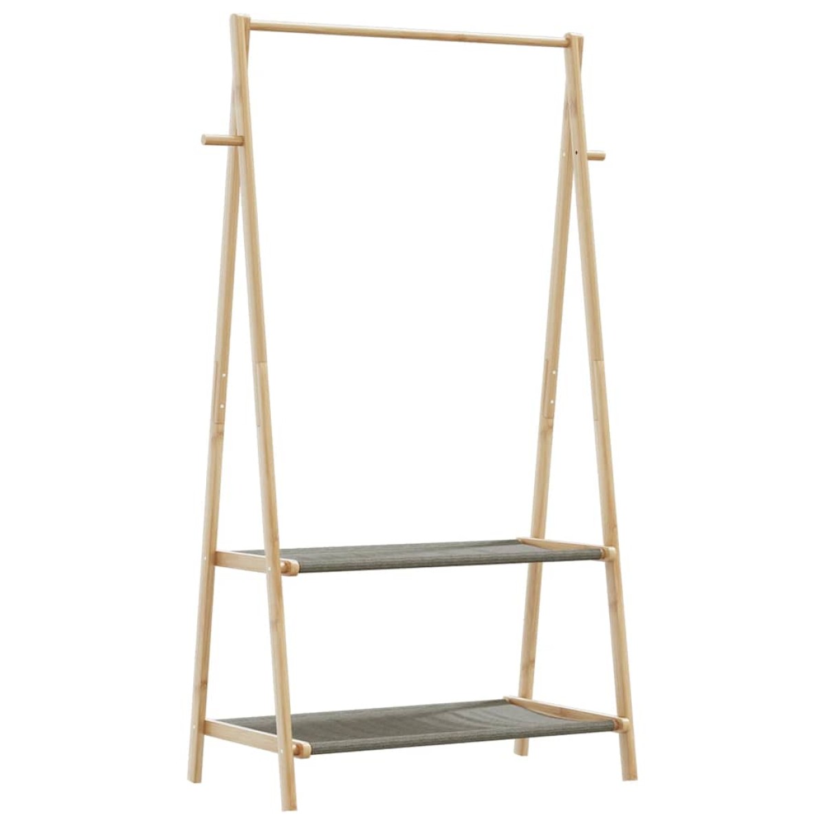vidaXL Κρεμάστρα Ρούχων με Ράφια 96x45,5x150,5 εκ. Μπαμπού