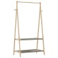 vidaXL Κρεμάστρα Ρούχων με Ράφια 96x45,5x150,5 εκ. Μπαμπού