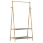 vidaXL Κρεμάστρα Ρούχων με Ράφια 96x45,5x150,5 εκ. Μπαμπού