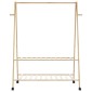 vidaXL Ράφι ρούχων με ράφια και ρόδες 132x45,5x155,5 εκ.Μπαμπού