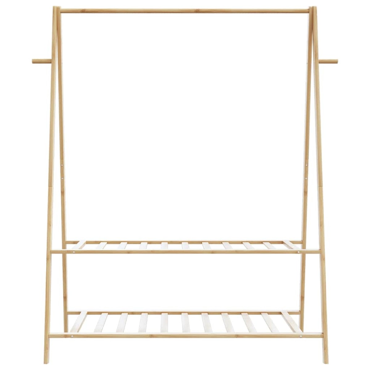 vidaXL Κρεμάστρα Ρούχων με Ράφια 132x45,5x150,5 εκ. Μπαμπού