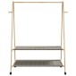 vidaXL Ράφι ρούχων με ράφια και ρόδες 132x45,5x155,5 εκ.Μπαμπού