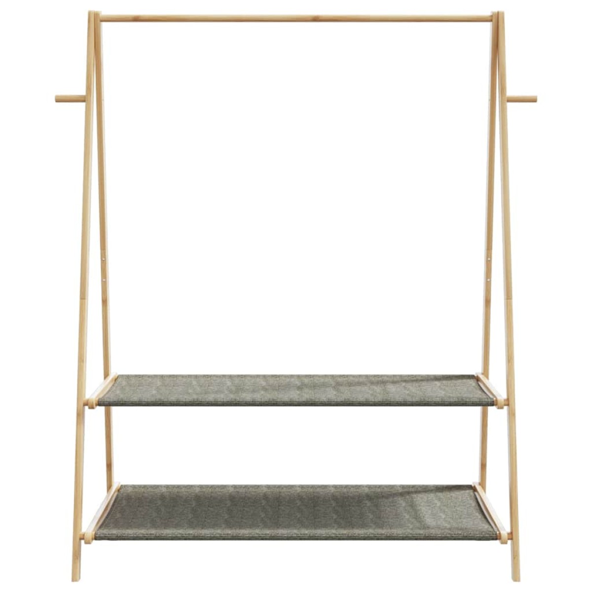 vidaXL Κρεμάστρα Ρούχων με Ράφια 132x45,5x150,5 εκ. Μπαμπού