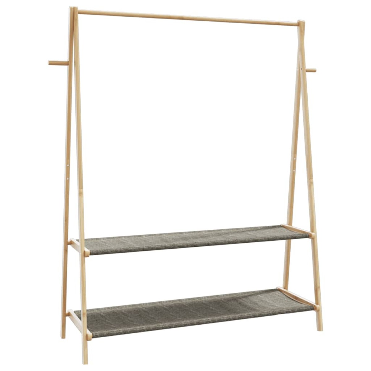 vidaXL Κρεμάστρα Ρούχων με Ράφια 132x45,5x150,5 εκ. Μπαμπού