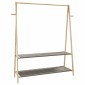 vidaXL Κρεμάστρα Ρούχων με Ράφια 132x45,5x150,5 εκ. Μπαμπού
