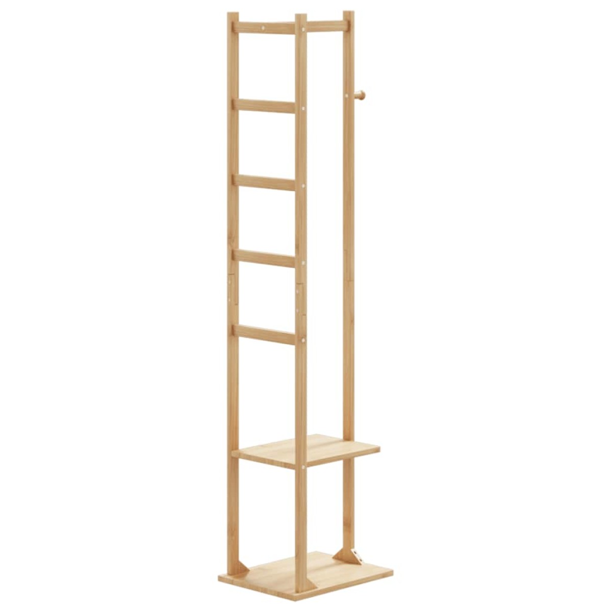 vidaXL Βάση για Ρούχα με Γάντζους και Ράφια 38,5x30x156 εκ. από Μπαμπού