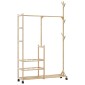 vidaXL Ράφι Ρούχων με Ράφια και Ρόδες 100x38x175,5 εκ. από Μπαμπού