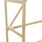 vidaXL Ράφι ρούχων με ράφια και ρόδες 110x40x180 εκ. Μπαμπού