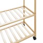 vidaXL Ράφι ρούχων με ράφια και ρόδες 110x40x180 εκ. Μπαμπού