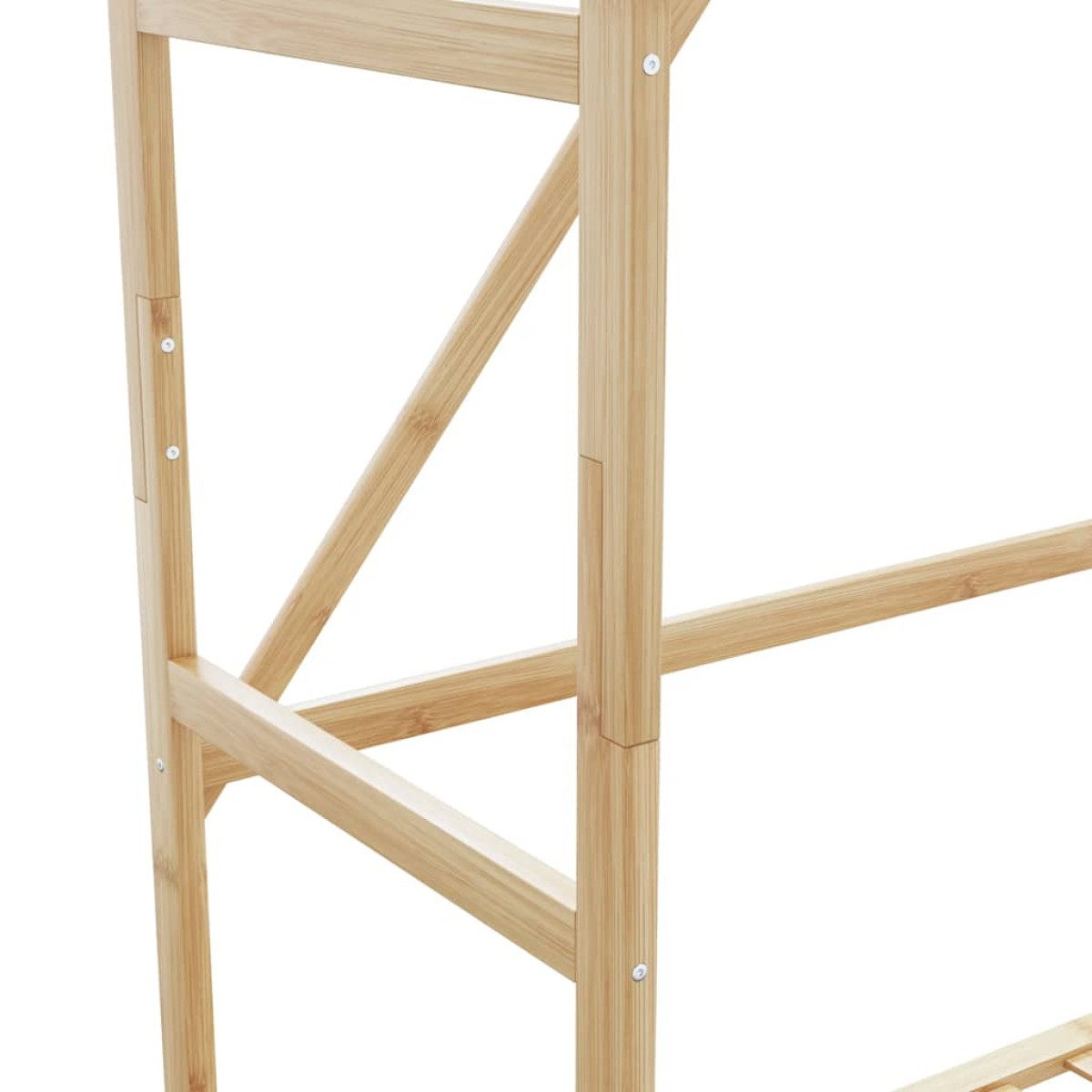 vidaXL Κρεμάστρα Ρούχων με Ράφια 110x40x175 εκ. Μπαμπού