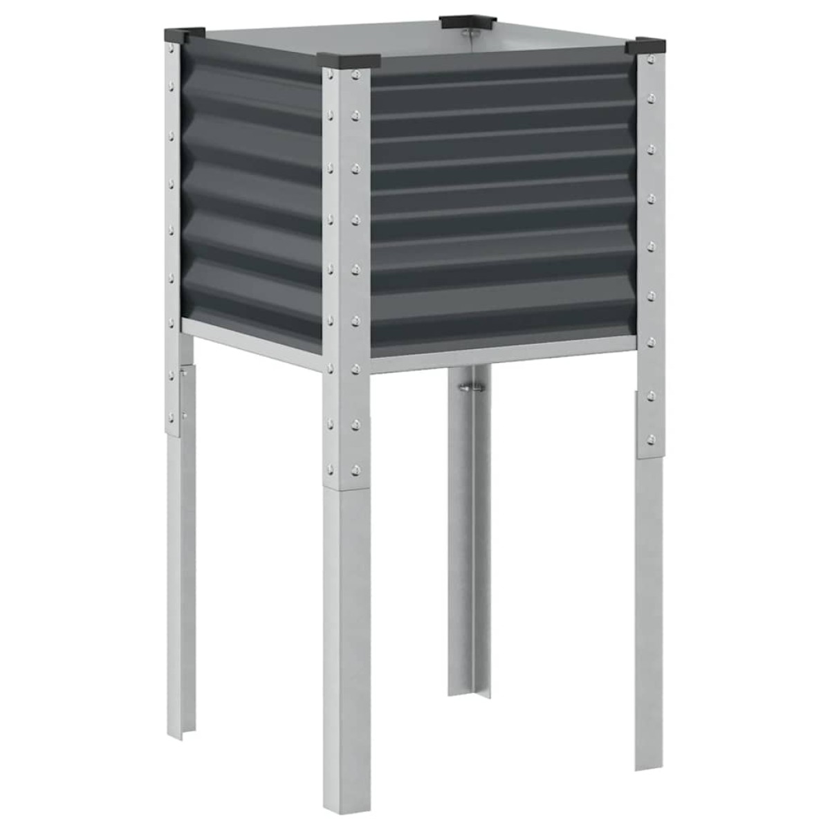 vidaXL Γλάστρα Κήπου Ανθρακί 45x45x88 εκ. Ατσάλινη