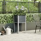 vidaXL Γλάστρα Κήπου Ανθρακί 45x45x88 εκ. Ατσάλινη