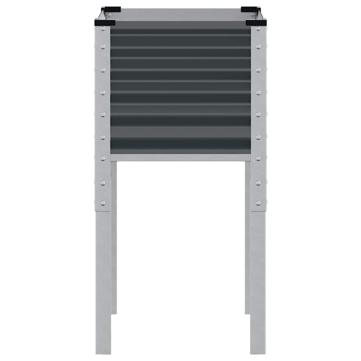 vidaXL Γλάστρα Κήπου Ανθρακί 45x45x88 εκ. Ατσάλινη