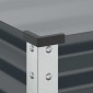 vidaXL Γλάστρα Κήπου Ανθρακί 45x45x88 εκ. Ατσάλινη