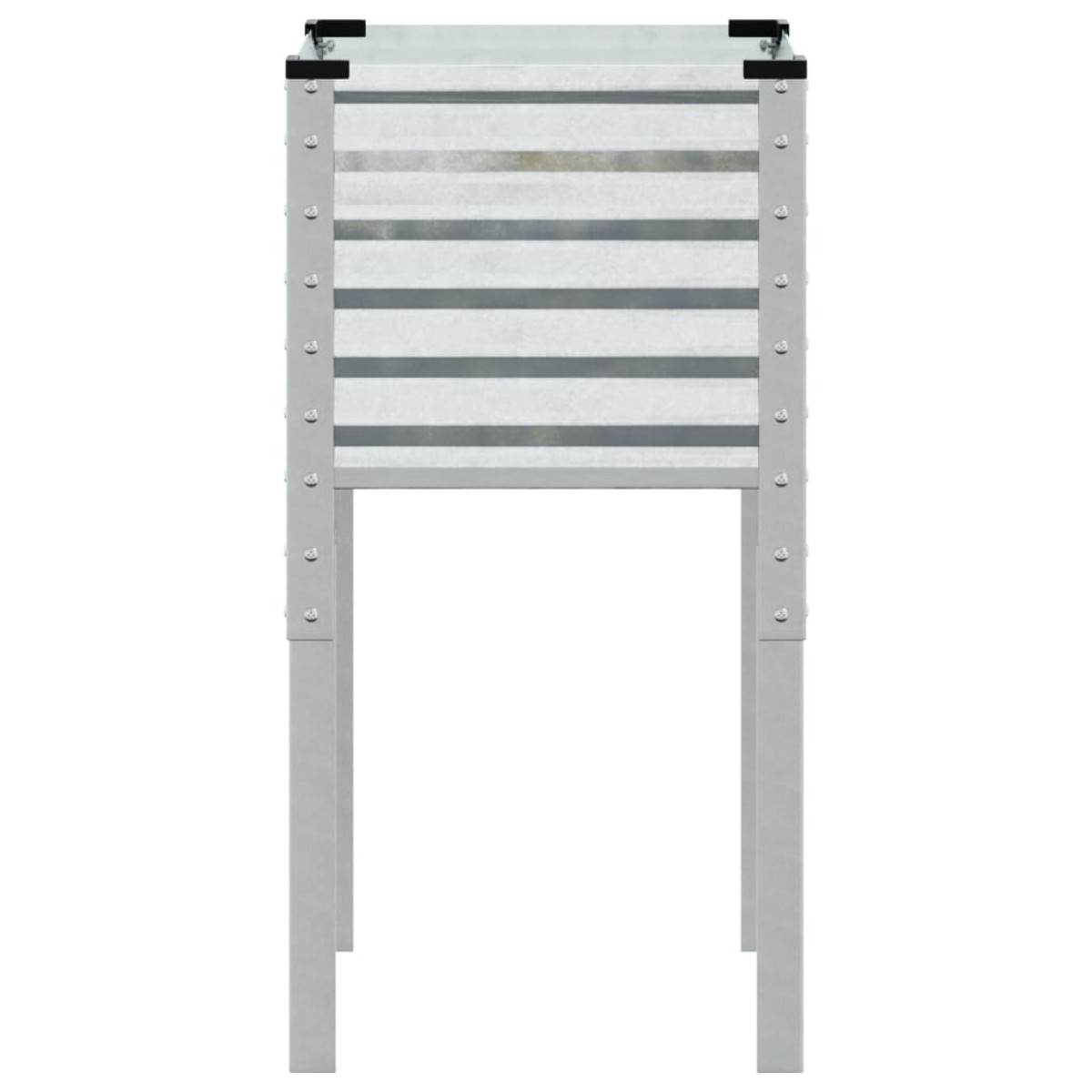 vidaXL Γλάστρα Κήπου 45x45x88 εκ. από Γαλβανισμένο Ατσάλι