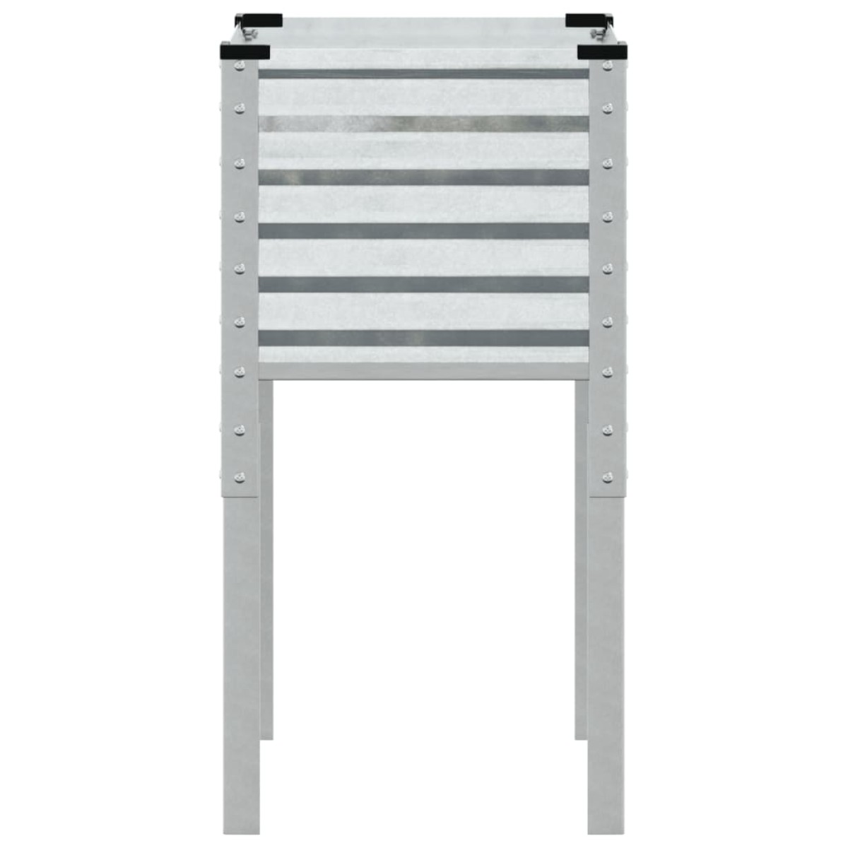 vidaXL Γλάστρα Κήπου 45x45x88 εκ. από Γαλβανισμένο Ατσάλι