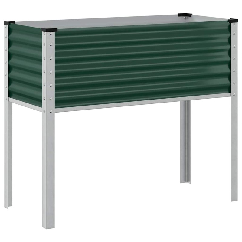 vidaXL Γλάστρα Κήπου Πράσινη 100x45x90 εκ. από Ατσάλι