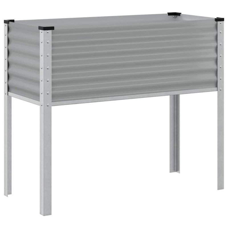 vidaXL Ζαρντινιέρα Κήπου Γκρι 100x45x90 εκ. από Ατσάλι