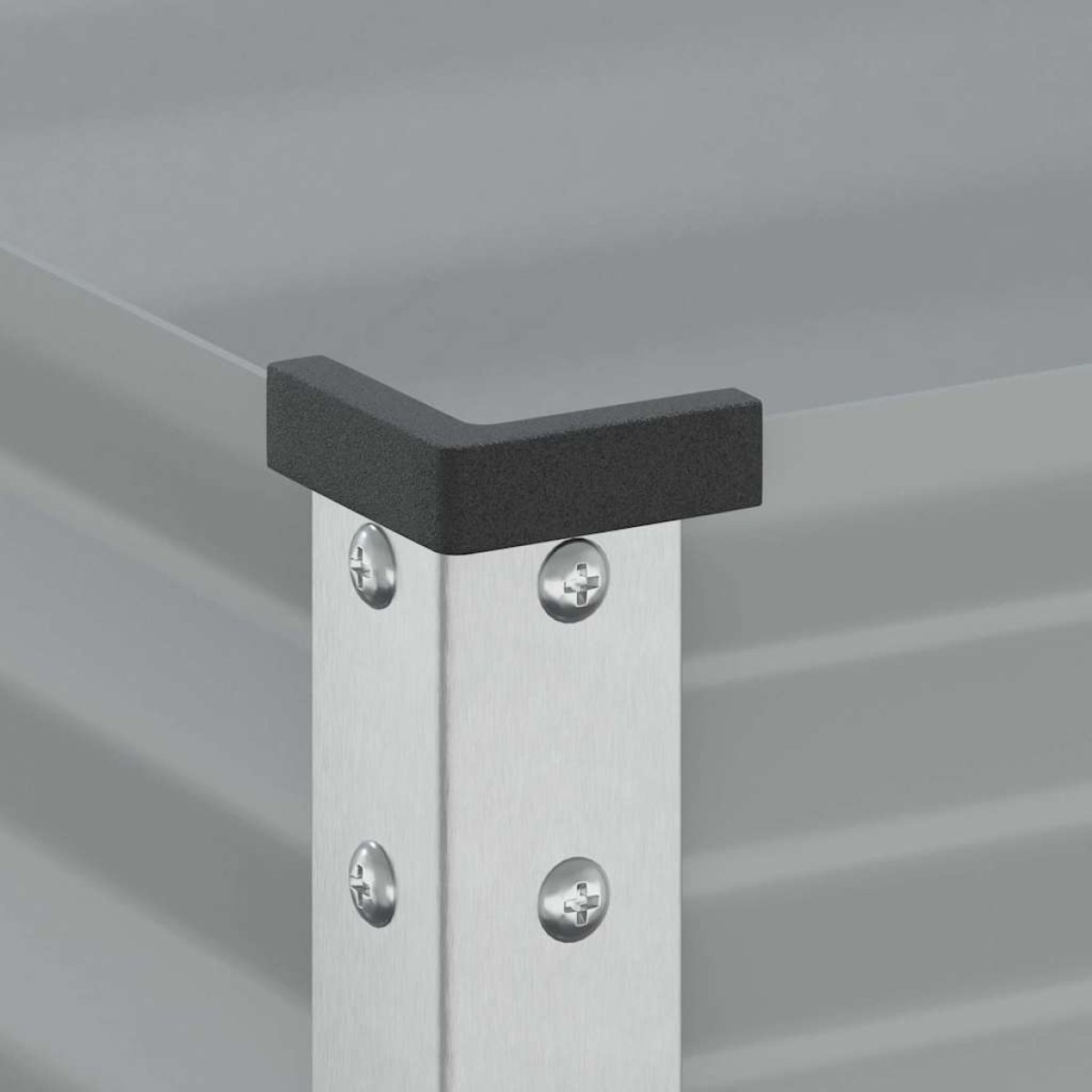vidaXL Ζαρντινιέρα Κήπου Γκρι 100x45x90 εκ. από Ατσάλι