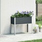 vidaXL Γλάστρα Κήπου Ανθρακί 100x45x90 εκ. Ατσάλινη