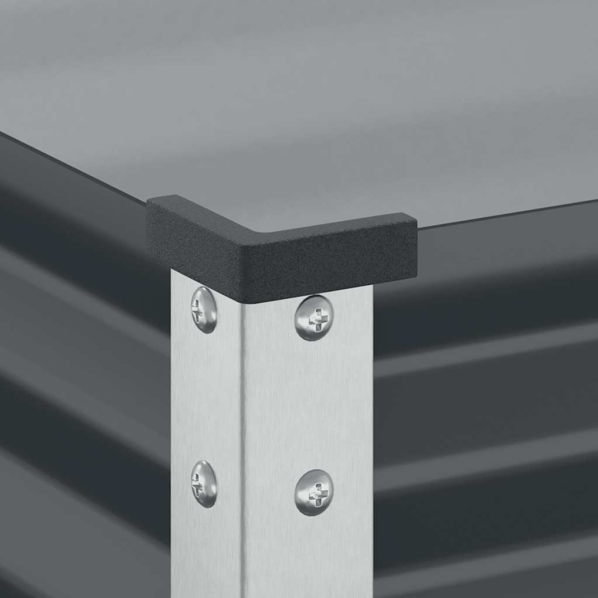 vidaXL Γλάστρα Κήπου Ανθρακί 100x45x90 εκ. Ατσάλινη
