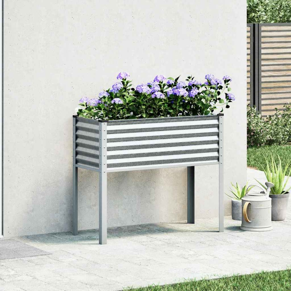 vidaXL Γλάστρα Κήπου 100x45x90 εκ. από Γαλβανισμένο Ατσάλι