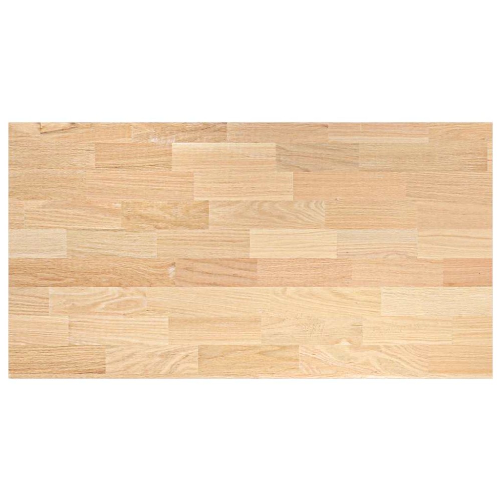 vidaXL πάγκος εργασίας κουζίνας 120x63,5x2,7 εκ. στερεό δρυς ορθογώνιο
