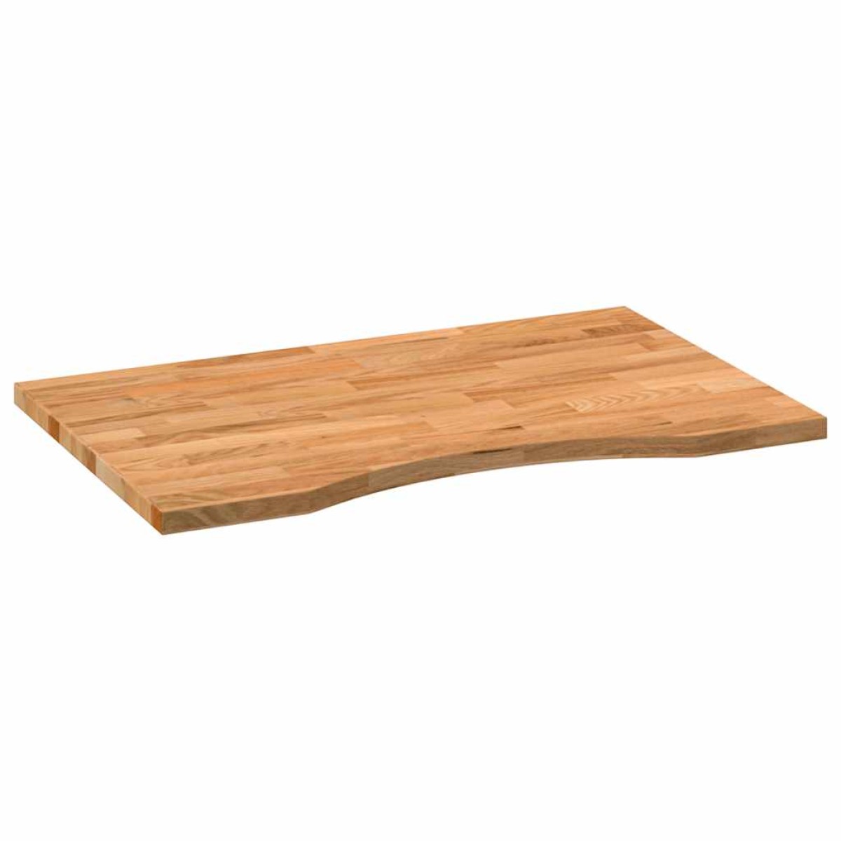 vidaXL Επιφάνεια Τραπεζιού Ορθογώνιος 80x50x2,5 εκ. Μασίφ Ξύλο Δρυός