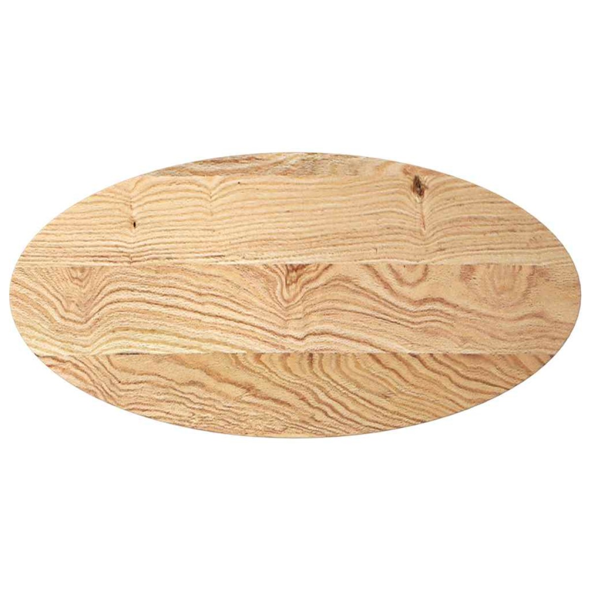 vidaXL Επιτραπέζια επιφάνεια 100x50x2 cm μασίφ ξύλο δρυς οβάλ