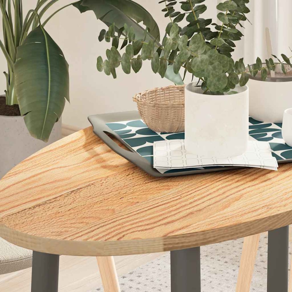 vidaXL Επιτραπέζια επιφάνεια 100x50x2 cm μασίφ ξύλο δρυς οβάλ