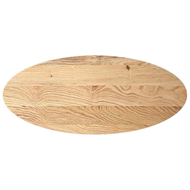 vidaXL Επιτραπέζια επιφάνεια 140x60x2 εκ. από Μασίφ Ξύλο Δρυός Οβάλ