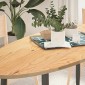 vidaXL Επιτραπέζια επιφάνεια 140x60x2 εκ. από Μασίφ Ξύλο Δρυός Οβάλ