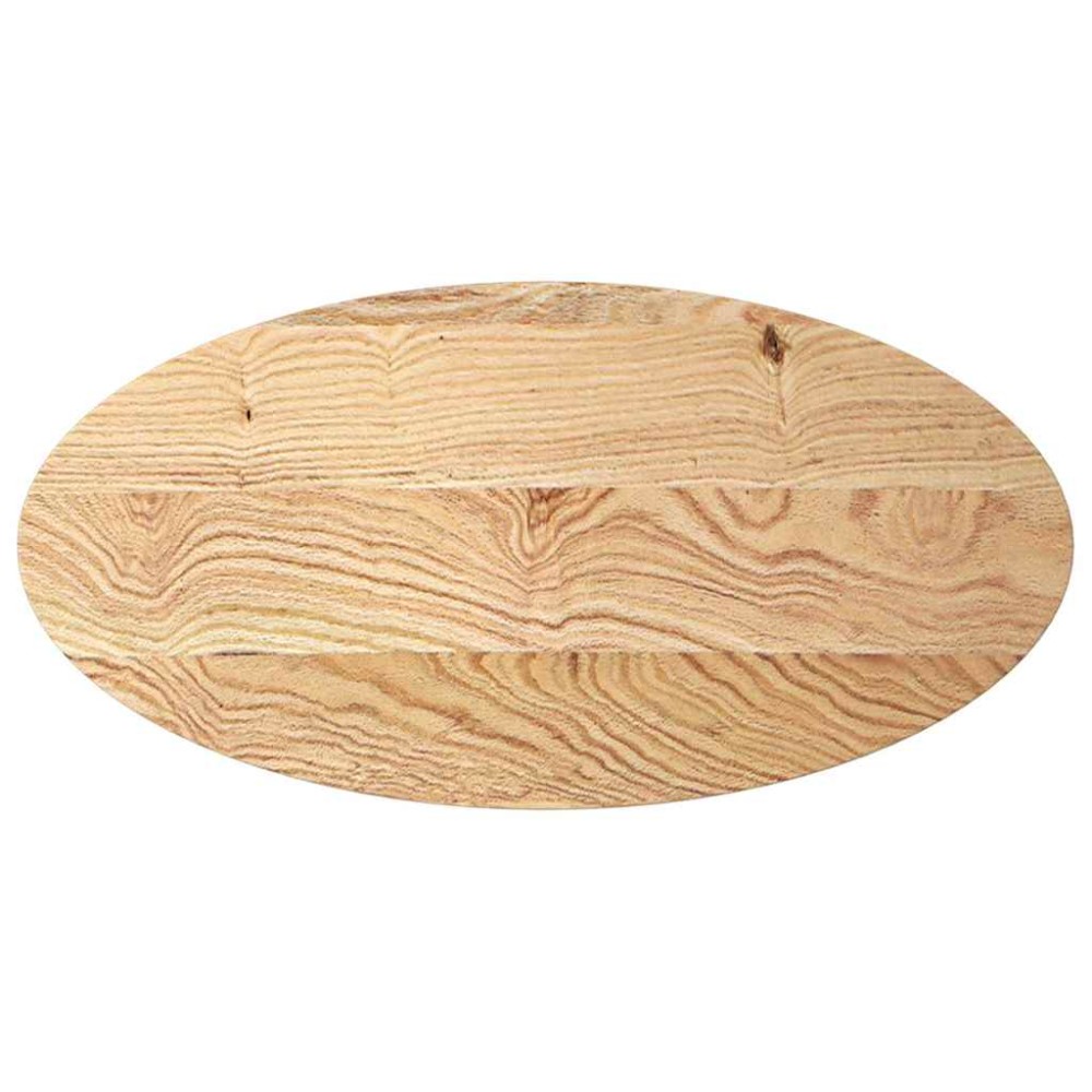 vidaXL Επιτραπέζια επιφάνεια 100x50x4 εκ. από Μασίφ Ξύλο Δρυός Οβάλ
