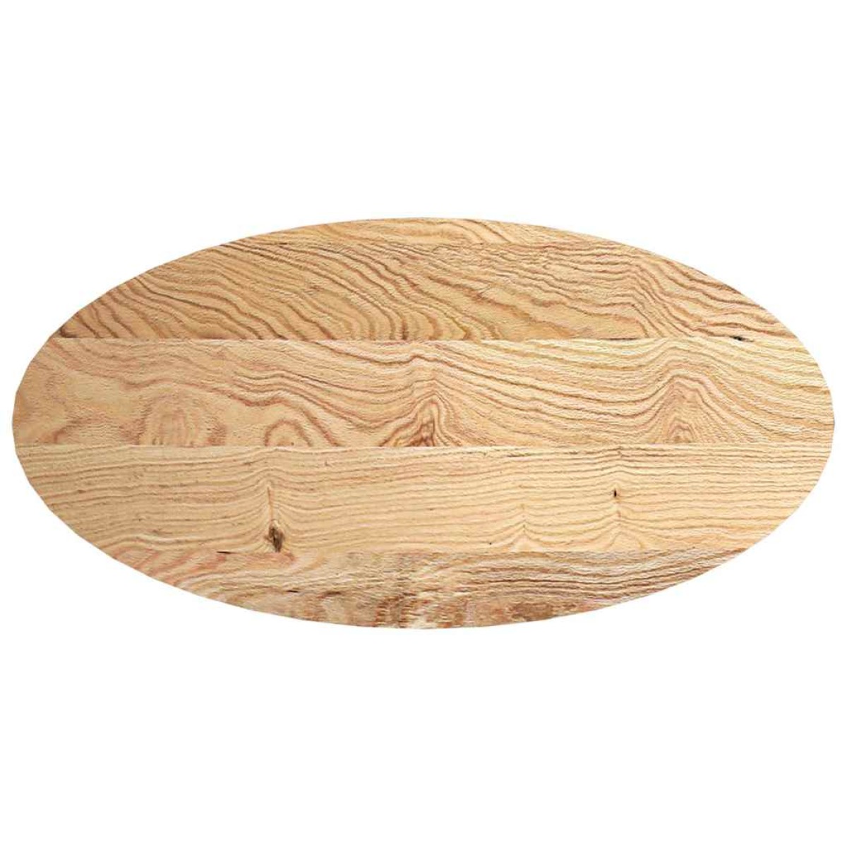 vidaXL Επιτραπέζια επιφάνεια 120x60x4 εκ. από Μασίφ Ξύλο Δρυός Οβάλ