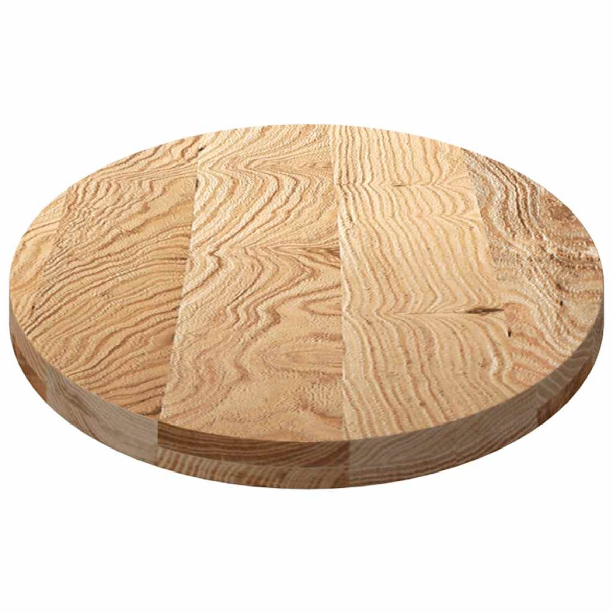 vidaXL Επιτραπέζια επιφάνεια 120x60x4 εκ. από Μασίφ Ξύλο Δρυός Οβάλ