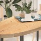 vidaXL Επιτραπέζια επιφάνεια 140x60x4 εκ. από Μασίφ Ξύλο Δρυός Οβάλ