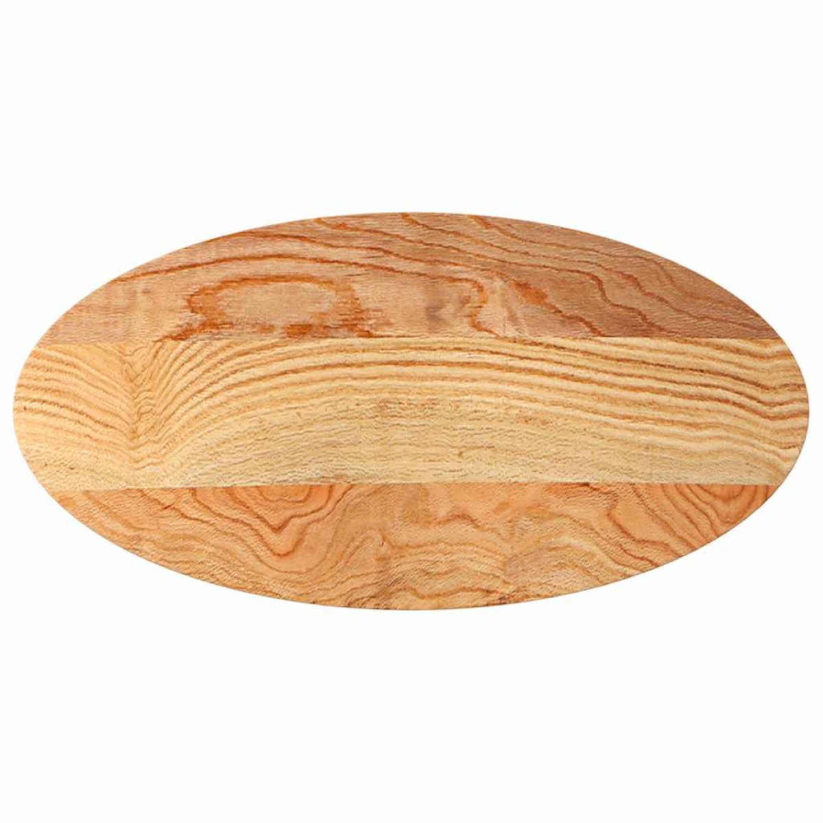 vidaXL Επιτραπέζια επιφάνεια Ανοιχτό Καφέ 100x50x2 εκ. Ξύλο Δρυός Οβάλ