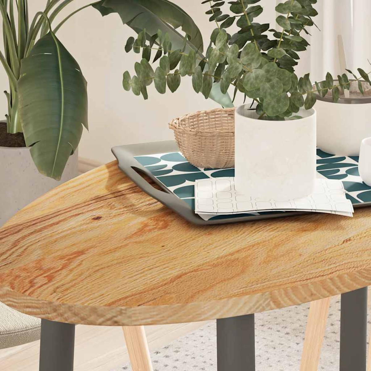 vidaXL Επιτραπέζια επιφάνεια Ανοιχτό Καφέ 100x50x2 εκ. Ξύλο Δρυός Οβάλ