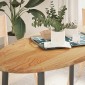 vidaXL Επιτραπέζια επιφάνεια Ανοιχτό Καφέ 120x60x2 εκ. Ξύλο Δρυός Οβάλ