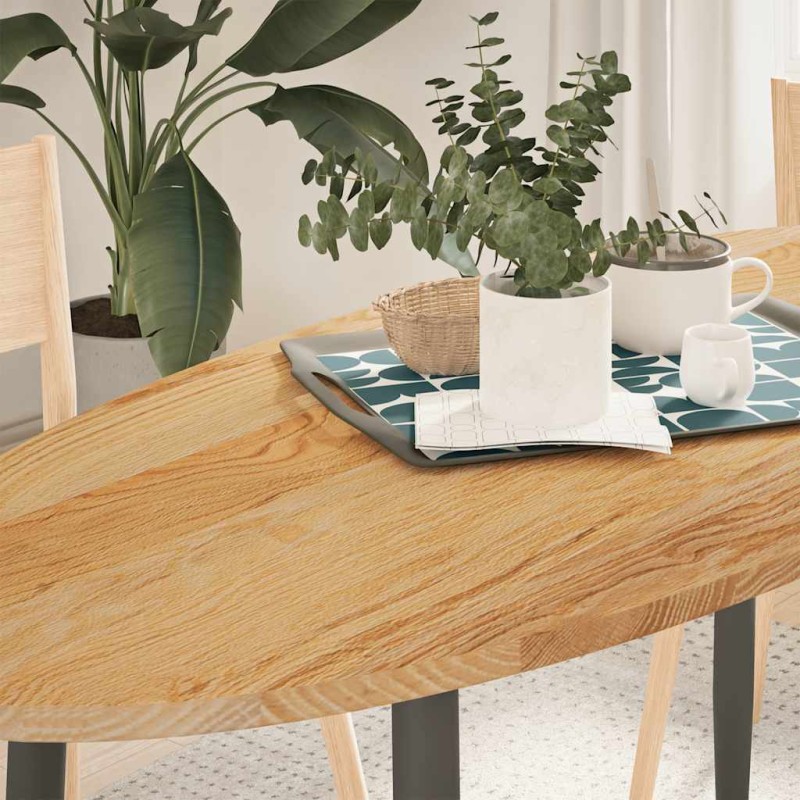 vidaXL Επιτραπέζια επιφάνεια Ανοιχτό Καφέ 140x60x2 εκ. Ξύλο Δρυός Οβάλ