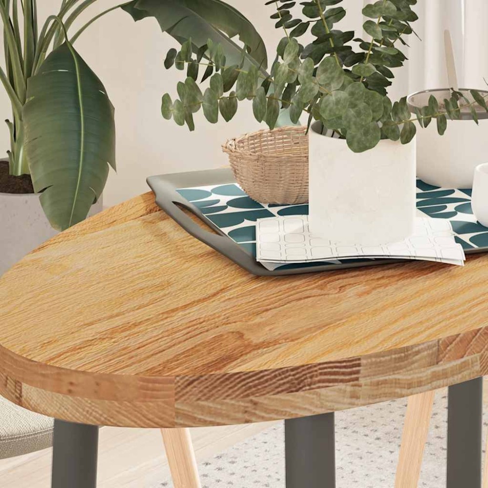 vidaXL Επιτραπέζια επιφάνεια Ανοιχτό Καφέ 100x50x4 εκ. Ξύλο Δρυός Οβάλ