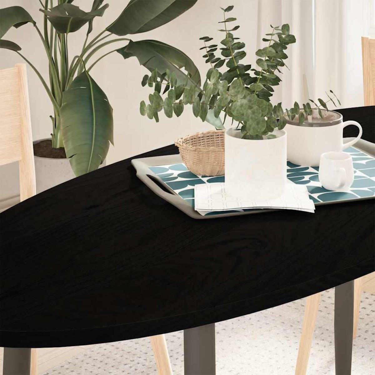 vidaXL Επιτραπέζια επιφάνεια Σκούρο Καφέ 140x60x2 εκ. Ξύλο Δρυός Οβάλ