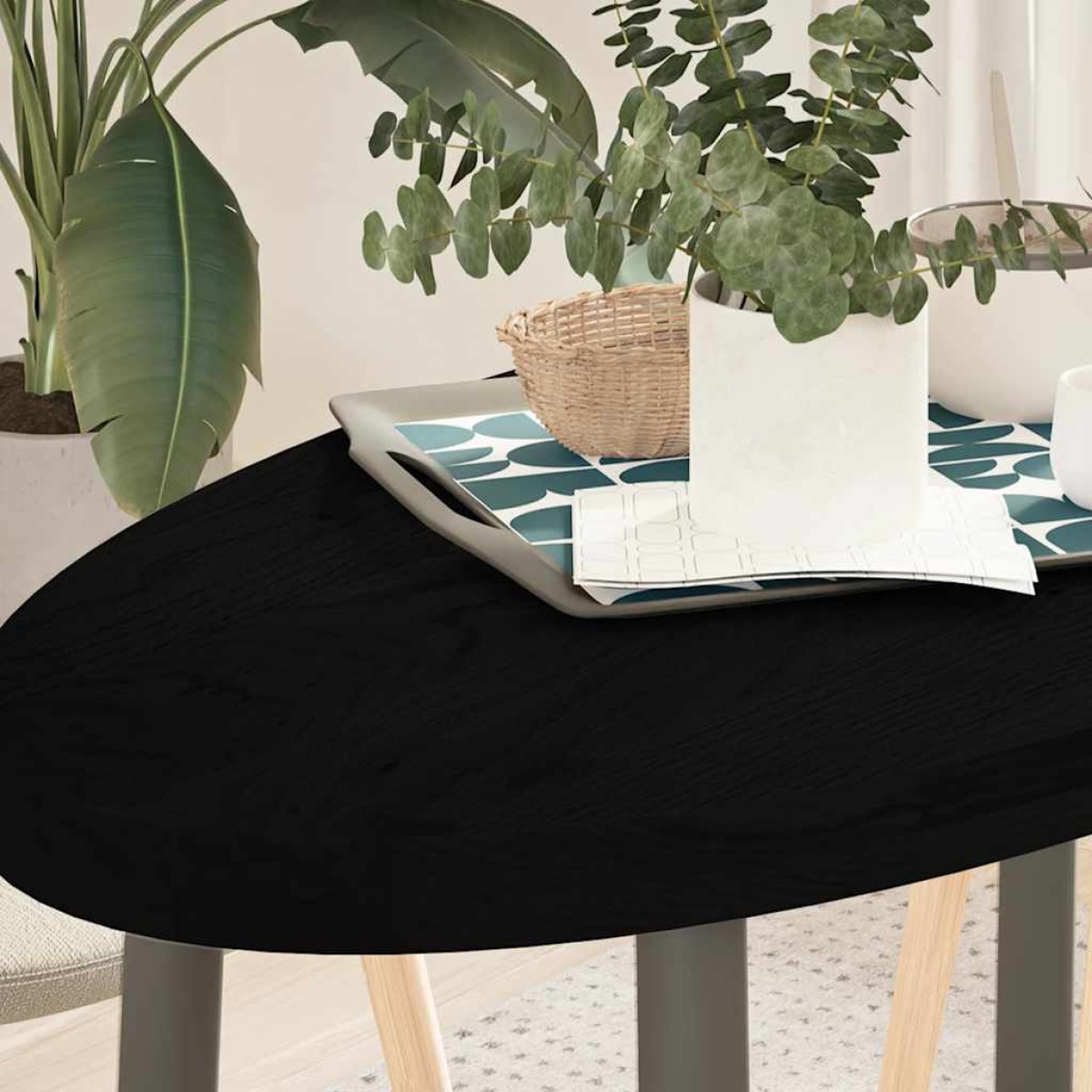 vidaXL Επιτραπέζια επιφάνεια Σκούρο Καφέ 100x50x4 εκ. Ξύλο Δρυός Οβάλ