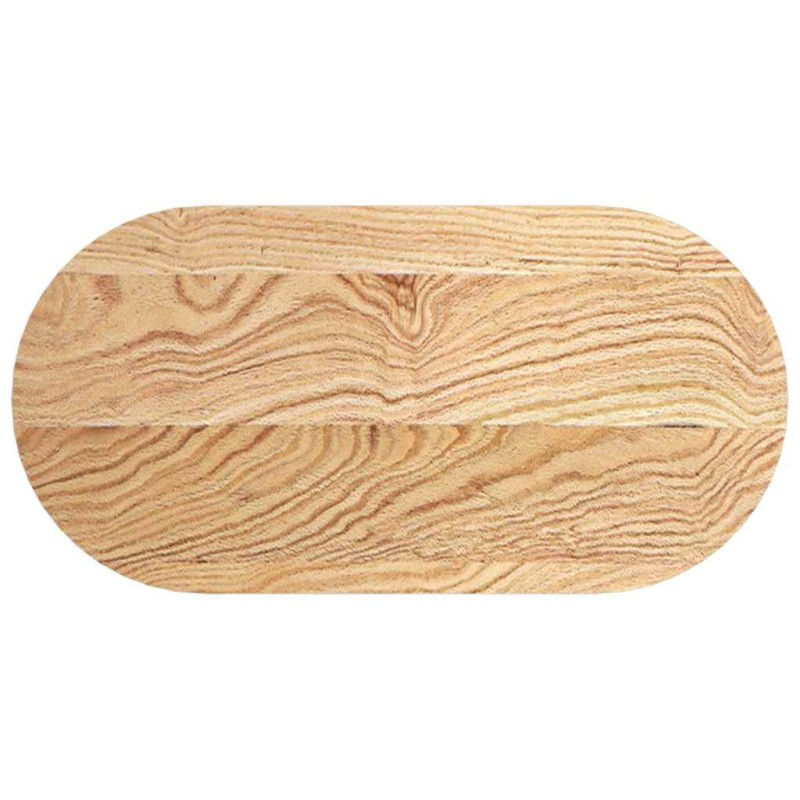 vidaXL Επιτραπέζια επιφάνεια 80x40x2 cm μασίφ ξύλο δρυς οβάλ