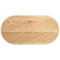 vidaXL Επιτραπέζια επιφάνεια 80x40x2 cm μασίφ ξύλο δρυς οβάλ