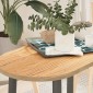 vidaXL Επιτραπέζια επιφάνεια 80x40x2 cm μασίφ ξύλο δρυς οβάλ