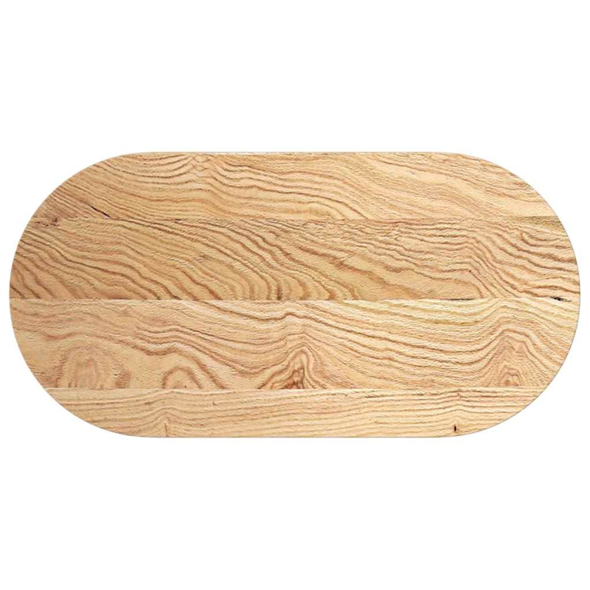 vidaXL Επιτραπέζια επιφάνεια 100x50x2 cm μασίφ ξύλο δρυς οβάλ